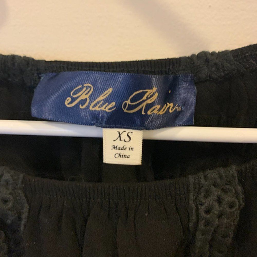 Blue Rain Black Crop Top with Flare Arm - Picture 4 of 5
